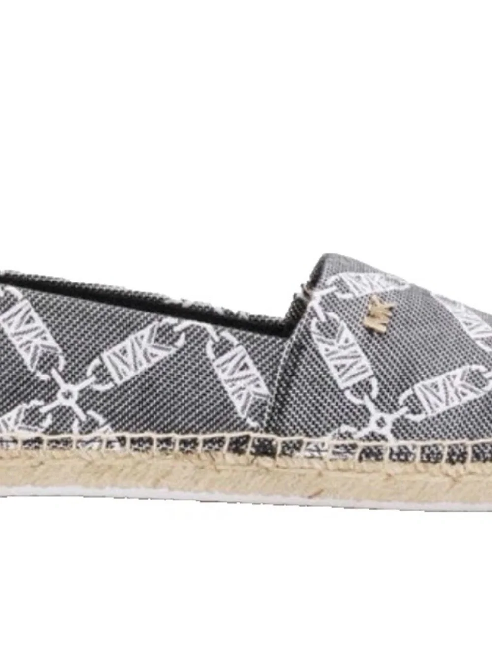 Michael Kors Black & Cream Logo Espadrille Slip-On